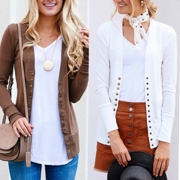 DESERT MUSTARD SNAP BUTTON CARDIGAN - Picture 5 of 5